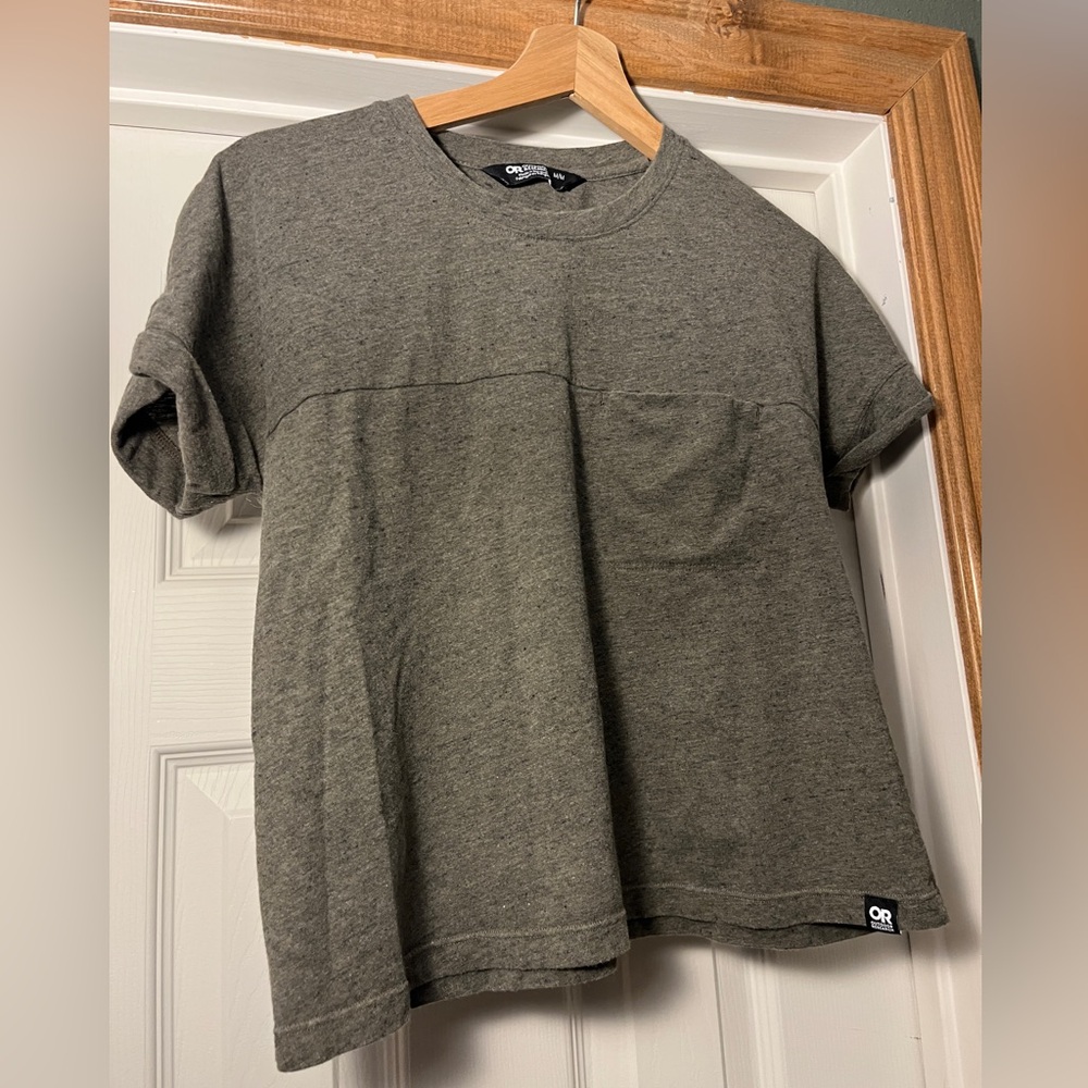 Outdoor Research Women's Short Sleeve Crop Tee in Olive